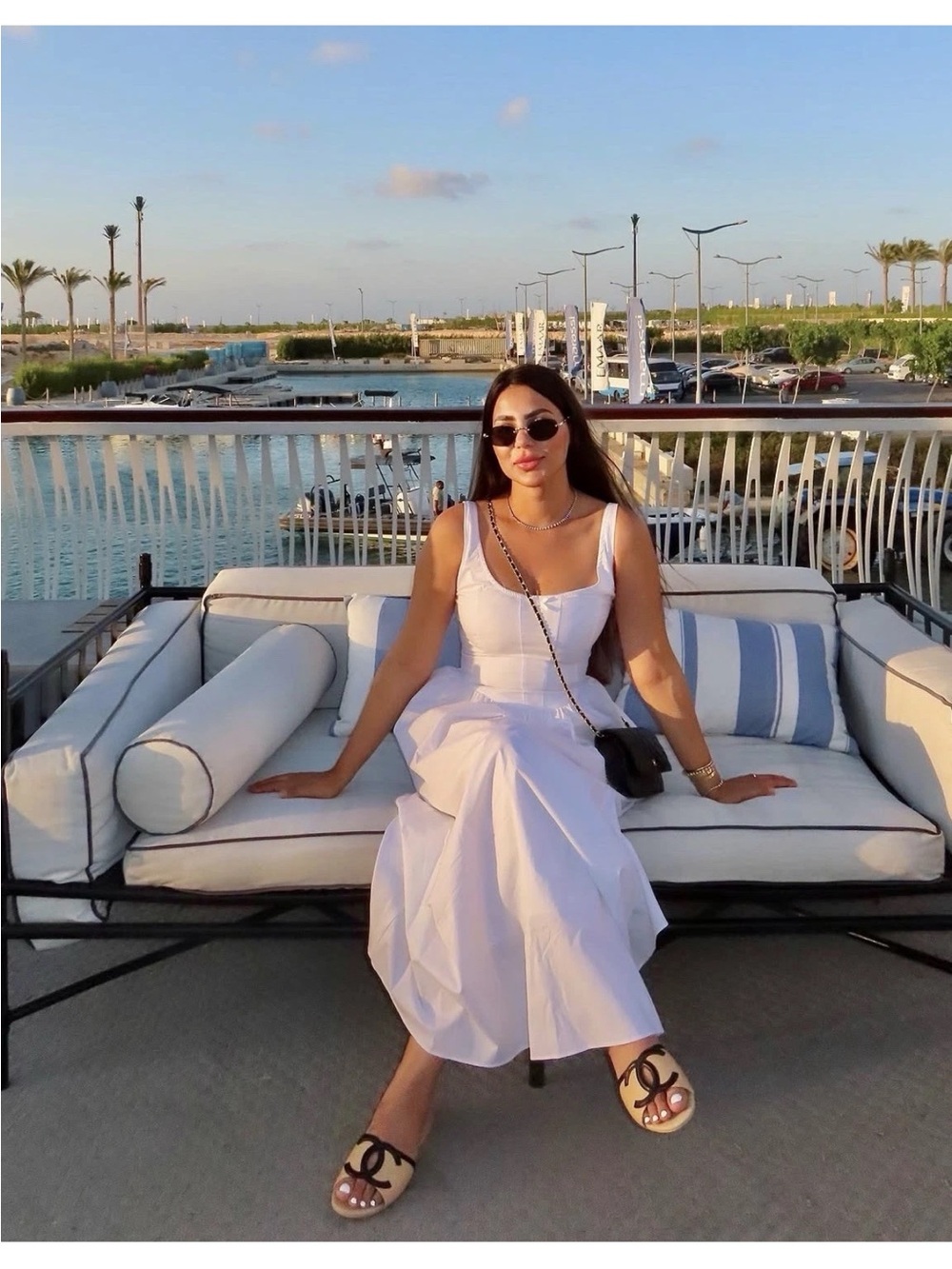 ZARA CORSET-STYLE POPLIN MIDI DRESS - Picture 2 of 16